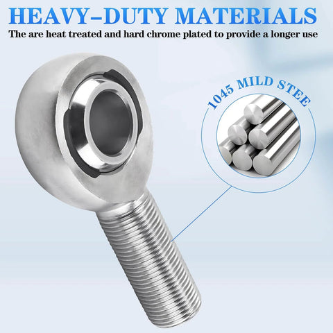 3/4 inch Heim Joint Rod End Bearing with jam nut, right hand 3/4-16 thread chromoly panhard rod end, heavy-duty materials