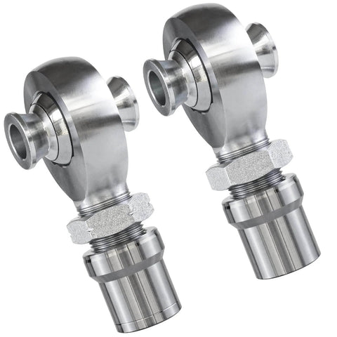 1.25'' Heim Joint Rod End Kit, Right and Left Hand Thread 1 1/4'' Chromoly Joints with Round Tube Adapter, heat treated
