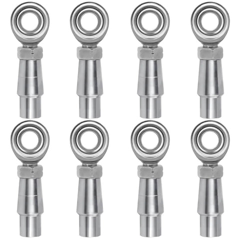 8 chrome joints from 3/8 x 3/8-24 Heim Joint Rod End Kit with RH and LH Threads, Chromoly Joints with Bung and Misalignment Spacers