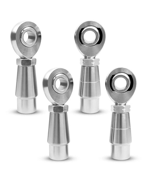 1/2 Heim Joints Rod End Kit with Left and Right Hand Threads, Chromoly Hard Chrome Plated 5 Inch Panhard Rod Ends, 2 Set
