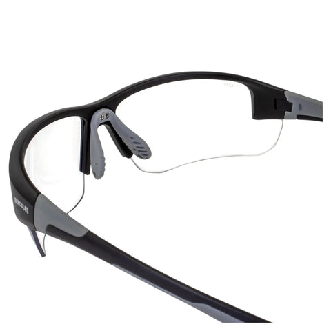 Side view of Hercules 7 Photochromic Safety Sunglasses With Auto Darkening Lenses ANSI Z87.1, showcasing clear lenses and sleek frame design.