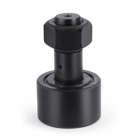 Cam Follower Bearing With Double Seals And Hex Bore By XIKE 1 Piece Chrome Steel, wear and corrosion-resistant, front view