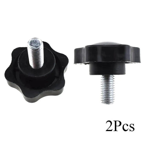 Hex Handle Threaded Knobs With Star Bump Grip For M8 16mm Posts, 38mm Screw Length And 38mm Head Diameter, 2-Piece Set