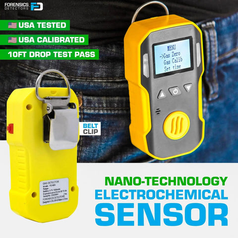 Hydrogen Fluoride Gas Detector With USA NIST Traceable Calibration, USB Recharge, adjustable alarms, electrochemical sensor