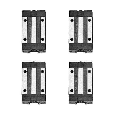 Four HGH15CA carriages part of 3 Pack 2 Pcs HGR15 HGH15 500mm Linear Sliding Rail Guide With 4 HGH15CA Carriages And RM1605 Ball Screw Set For DIY CNC Machine.