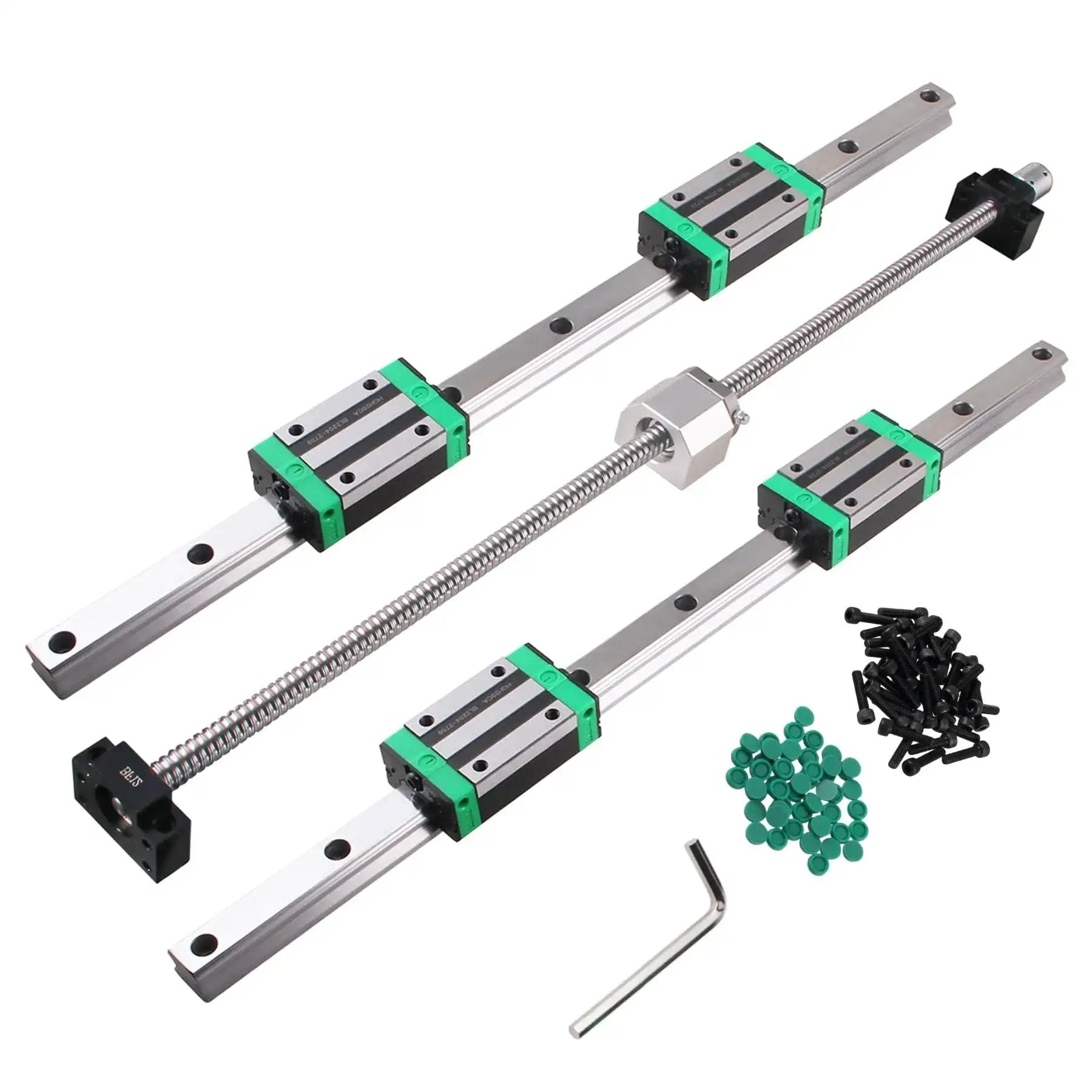 Two HGR20 1500mm Linear Guide Rails With Four Blocks A...
