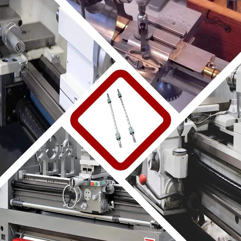 HGR20 Linear Motion Kit with 2pcs 1000mm Rails and SFU1605 Ball Screw displayed on CNC router and lathe background