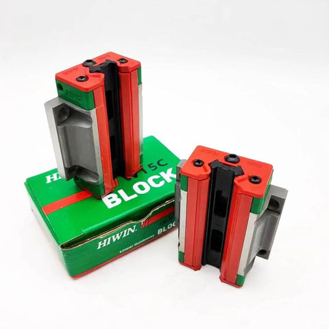 ✝️ HGW15CC HIWIN Linear Block for HGW15 Linear Motion Slider Rail Guide Linear Bearing, 1-pack, shown front view on packaging