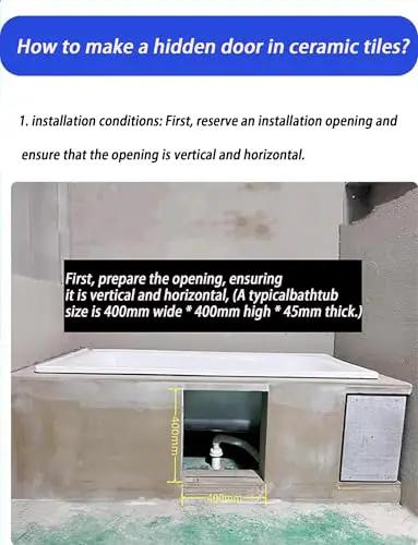 Installation guide for 360 Degree Heavy Duty Concealed Pivot Hinge For Invisible Doors Stainless Steel Hidden Hinge in bathroom wall