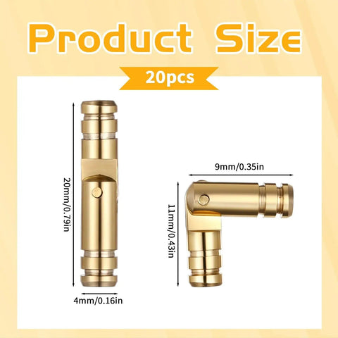 Hidden Brass Hinges 20 Pack 20x4mm Concealed Hinge Set dimensions for small woodworking projects
