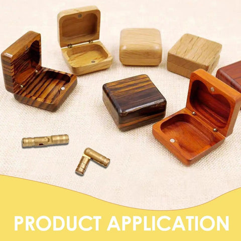 Hidden Concealed Brass Barrel Hinges For Wooden Jewelry Boxes And Keepsake Cases With Invisible Cylinders For Small Cabinet Doors 20mm 32 Pack DIY