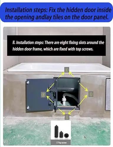 Installation of 360 Degree Heavy Duty Concealed Pivot Hinge For Invisible Doors Stainless Steel Hidden Hinge in bathroom panel
