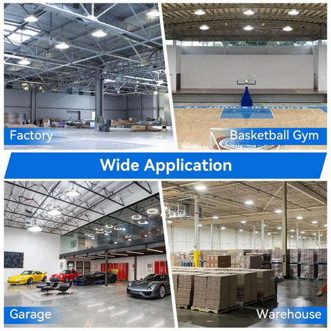 High Bay LED Light 200W 30000 Lumens Shop Lighting Two Color Temperature 4000K And 5000K IP65 Waterproof UL ETL in factory and gym