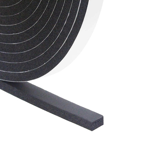 DGSL foam insulation tape, black 1/2in x 1/4in x 33ft weather-stripping roll