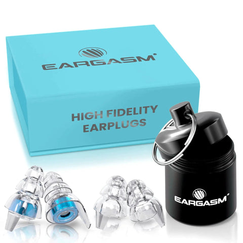High Fidelity Reusable Earplugs With Blue Filters For Concerts And Live Music Offering Superior Noise Reduction