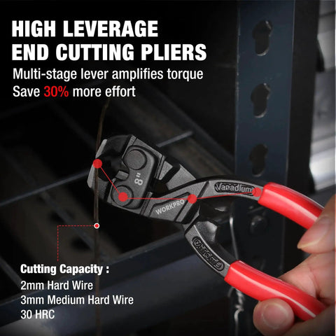 8 Inch Nail Puller Pliers With High Leverage End Cutting Jaws Ergonomic Handles And Durable CR V Steel Construction