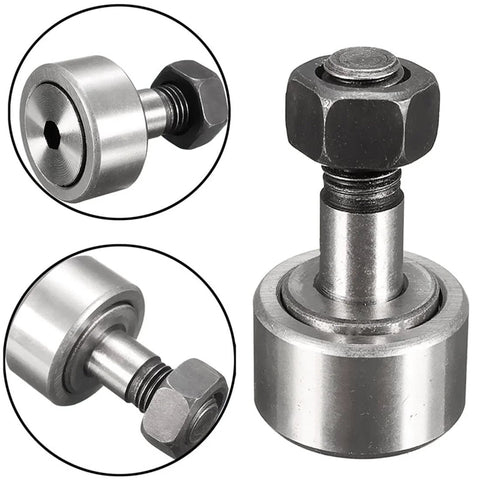 Beefed Up High Load Cam Follower Track Roller Bearing Set for Machine Tools Guide Rails and 3D Printers, 19mm Roller Diameter, 4pcs