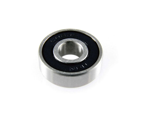 High Precision Steel Bearing 608 8x22x7 mm for hubs skateboards and inline skates, front view with sealed steel hub.
