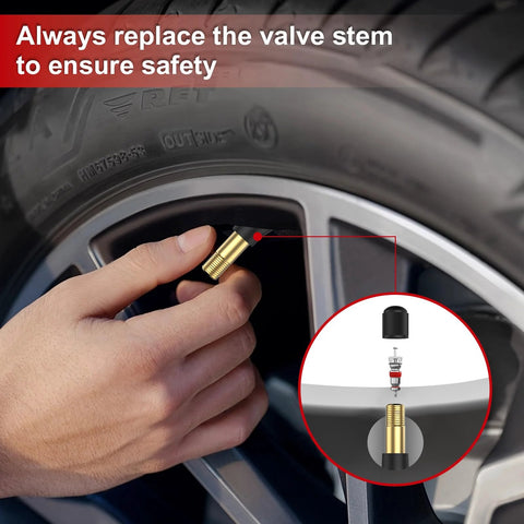SUNSOUL TR600HP brass snap-in tire valve stem with EPDM rubber, for 11.5mm rim holes, pack of 5.