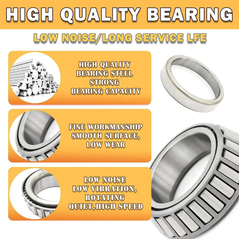 Two Sets 3500 LB Boat Trailer Axle Bearing Kits For 1 1/16 To 1 3/8 Inch Axles Includes L68149 And L44649 Bearings 171255TB