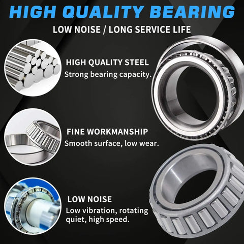 High quality trailer hub bearings for 1-1/16 inch straight axles with steel construction and low noise features by LUXTRKSTO.