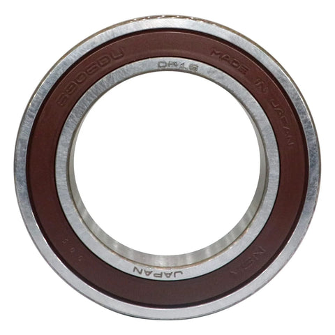 High Speed Deep Groove Ball Bearing 6906DDUCM 6906-2RS 30x47x9mm Made In Japan for radial and axial load support by NSK, front view.