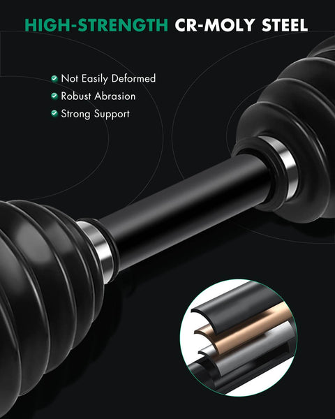 Close-up of Front Right CV Axle Drive Shaft For Mercedes-Benz E Class 2004-2009 AWD 4Matic Replacement with CR-Moly Steel