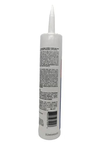 Side view of High-Temp Red RTV Silicone Gasket Maker 11 Oz Formed-In-Place Sealant tube with pointed applicator nozzle