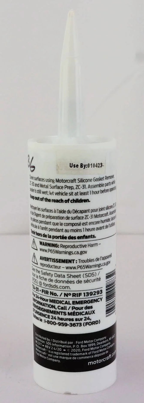 Back view of OEM Grade RTV Sealant For Auto Engines, High Temp Gasket Sealant For Cars And Trucks, 1-pack tube