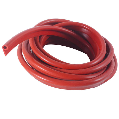 Red silicone gasket seal tube, coiled, high-temperature weatherstripping for grills and ovens