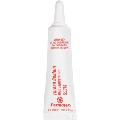 High Temperature Thread Sealant For Automotive Fittings 6 Ml Tube Locks Seals Threads Prevents Leaks Resists Vibration Permatex 59214