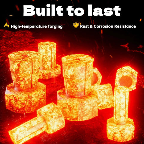 Blind Hole Bearing Puller Set 8-32mm with Slide Hammer forged parts glowing red to highlight high-temperature resistance and durability