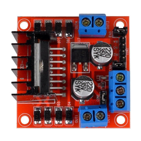 HiLetgo 4pcs L298N Motor Driver Controller Board Module Stepper Motor DC Dual H-Bridge for Arduino top view