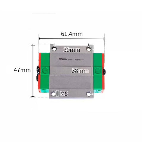 HGW15CC HIWIN Linear Block for HGW15 Linear Motion Slider Rail Guide Linear Bearing with dimensions for CNC axis motion