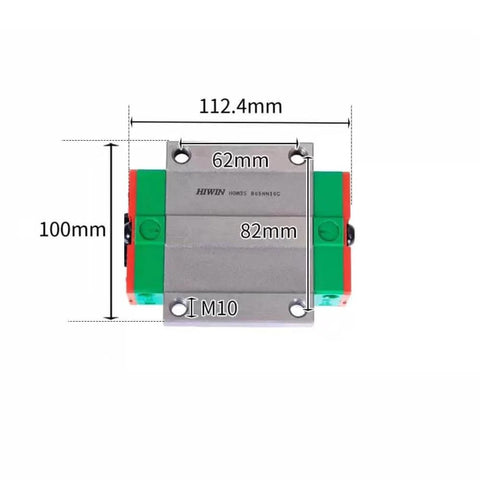 ✝️ HGW35CC HIWIN Linear Block for HGW35 Linear Motion Slider Rail Guide showing dimensions for CNC axis motion, 1-pack replacement.