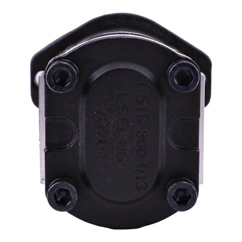 Front view of HOLDWELL 10T Hydraulic Gear Pump 67051095 67051100 compatible with Casappa PLP20.7,2-01W4LOD, 8.15cc+8.15cc