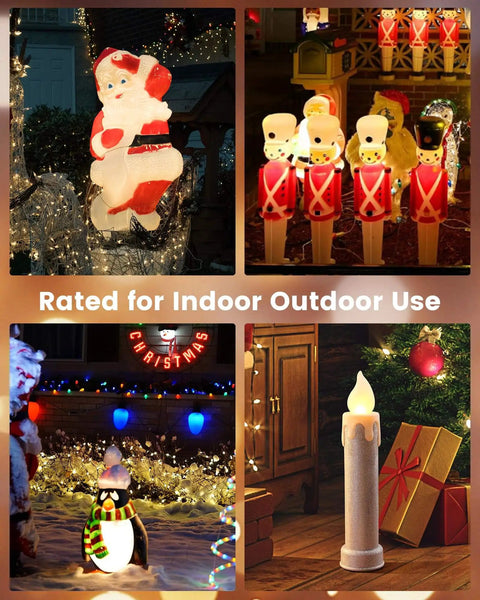 Blow Mold Light Kit Replacement For Outdoor Holiday Decor With E26 E27 Socket 3.5 Inch Universal Light Plate Fits Santa Claus Snowmen Reindeer And Halloween Figures 5 Foot Cord Easy DIY Wiring And Durable Outdoor Use in festive settings