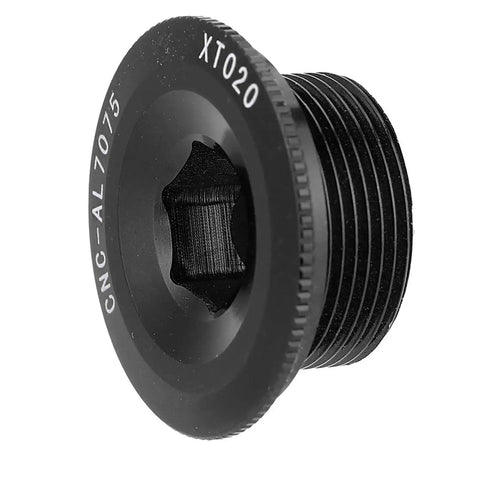 Black Hollowtech Crank Tension Bolt For 105 End M20 Thread Aluminum Alloy Crank Bolt With Dust Covers Gold Finish 2 Pack