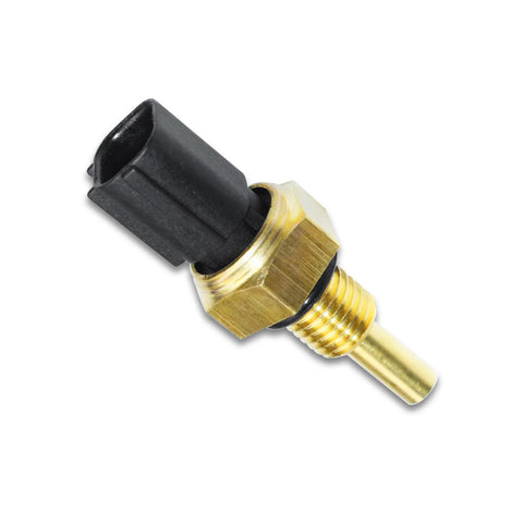 Coolant temperature sensor with brass threaded body and black plastic connector
