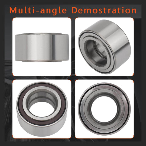 Front Wheel Bearing 1 Piece For Honda Fit 2009 2012 2014 2020 And Honda CR-Z 2011 2016 Driver And Passenger Side SubModels Only Durable Bearing With Kyodo AF-I Grease Long Lasting Performance Ready To Roll in multi-angle view.