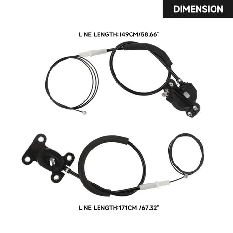 Power Sliding Door Cable Kit For Honda Odyssey 2005 2010 3.5L V6 Gas Ex Ex-L LX Touring Replace Part showing two cable lengths