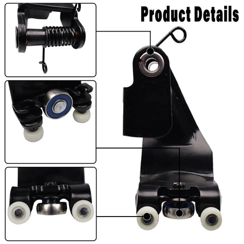 Odyssey Right Sliding Door Roller Assembly For 2005 2006 2007 2008 2009 2010 Models Including EX L Touring Passenger Side Power Center Roller Hinge Replacement 924 129 72521 SHJ A21 shown in detail with steel components and rollers
