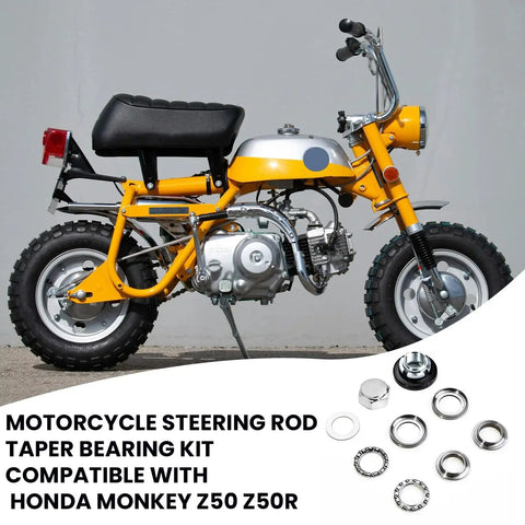 Steering Fork Bearing Kit For Honda Mini Trail Dirt Bikes Z50 Z50R Z50J CRF50 XR50 XR100 CT70 CT90 CL50 CL90 SL90 SS50 showing bike and bearings