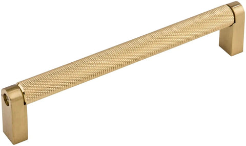 Front view of Bar Pulls Model M2603 Six And Five Sixteenth Inch Center To Center in Honey Bronze Finish, durable steel construction.