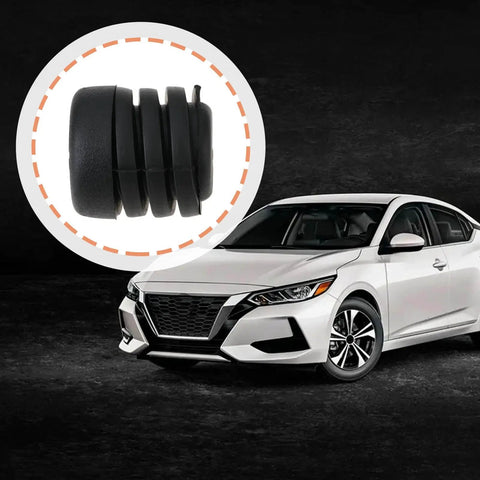 4Pcs Hood Rubber Bumper Stopper Set Fits Nissan Pulsar NX 1983-1990 And 200SX 1984-1988, close-up view with car.