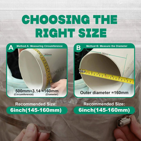 Instructions for measuring pipes to select Large Ten Pack Stainless Steel Hose Clamps Two And A Half Inch Adjustable Worm Gear Duct Clamps For Radiator Dryer Vent Hose Fuel Line And Automotive Use Fits Forty Six To Seventy Millimeter Outer Diameter