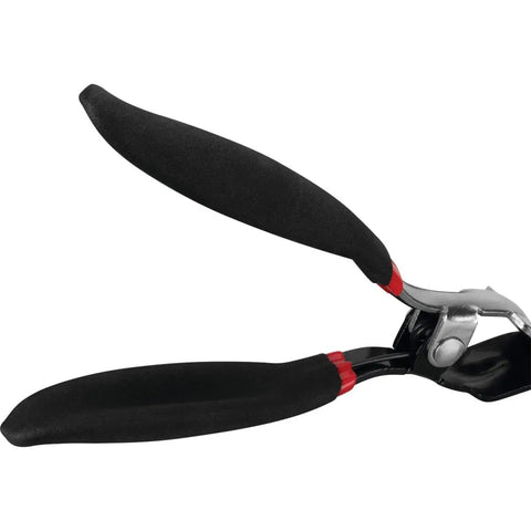 Hose Removal Pliers For Fuel, Vacuum And Heater Hoses, 5/32 To 1/2 Inch Capacity, Heavy Duty Steel With Cushion Grip Handles, close-up view.