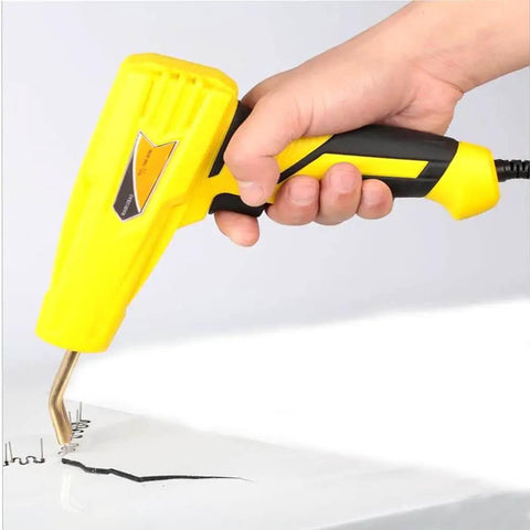 Hot stapler repairing plastic with 1000 Pcs Plastic Welding Staples Set for car bumper and dashboard cracks using 0.6mm and 0.8mm staples