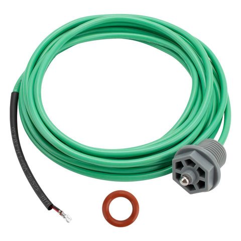 ArrogantF 6600-166 temperature sensor cable with green jacket, gray threaded sensor housing, and orange O-ring.