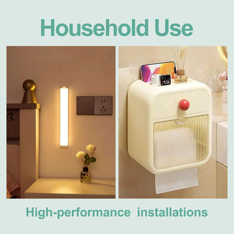 Household items, wall-mounted light and plastic tissue dispenser, showcasing Double Sided Foam Tape Half Inch By 10 Feet For Bonding And Mounting Interior Signage Nameplates DIY Projects, Crazy Sticky Adhesion On Metal Glass Tile Wood Plastic White 1 Pack usage on drywall and tile surfaces.
